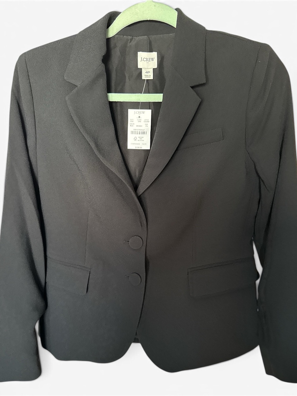 J Crew NWT tailored blazer Black
